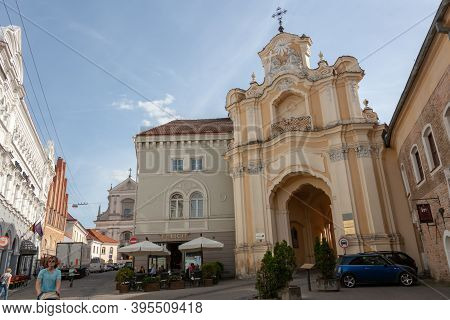Vilnius, Lithuania - May 12, 2011: Beautifuul Streets Of Vilnius, Capital City Of Lithuania