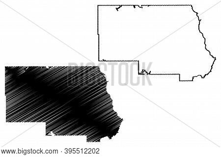 Stearns County, Minnesota (u.s. County, United States Of America, Usa, U.s., Us) Map Vector Illustra