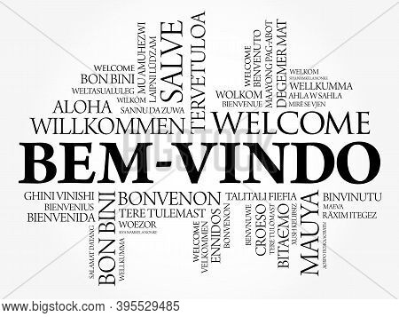 Bem-vindo (welcome In Portuguese) Word Cloud In Different Languages