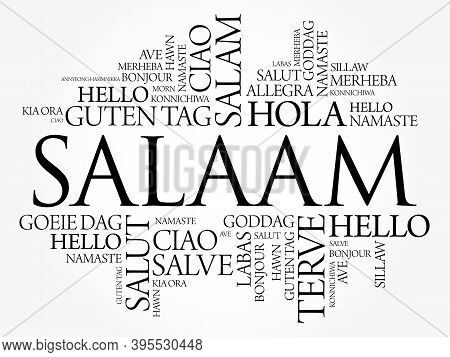 Salaam (hello Greeting In Persian,farsi) Word Cloud In Different Languages Of The World