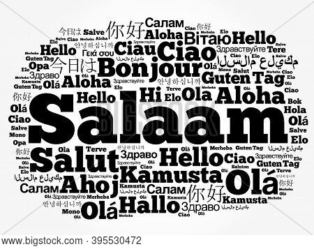 Salaam (hello Greeting In Persian,farsi) Word Cloud In Different Languages Of The World