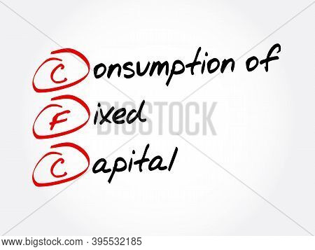 Cfc - Consumption Of Fixed Capital Acronym, Business Concept Background