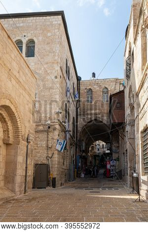 Jerusalem, Israel, November 14, 2020 : The Shaar Ha-shalshelet Street In The Old City Of Jerusalem I