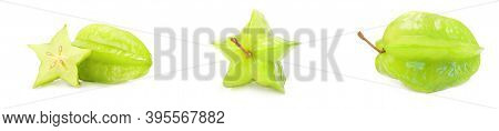 Set Of Carambola Isolated Over A White Background