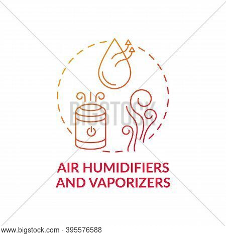 Air Humidifiers And Vaporizers Concept Icon. Adding Humidity To Air Idea Thin Line Illustration. Thr