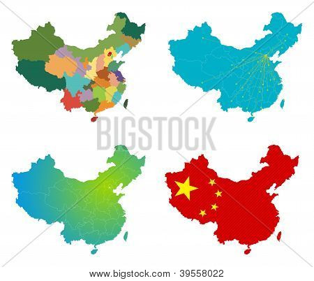 Vector China Karten set