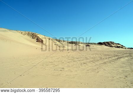 Motion blure. Jeep safari.Photos were taken while driving. Desert of Sinai Peninsula, Egypt. Near Sharm El Sheikh