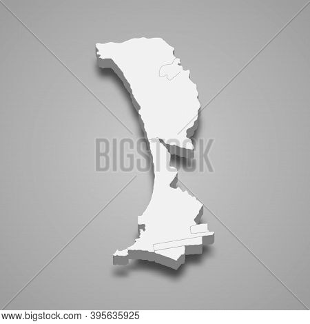 3d Isometric Map Of Callao Is A Region Of Peru