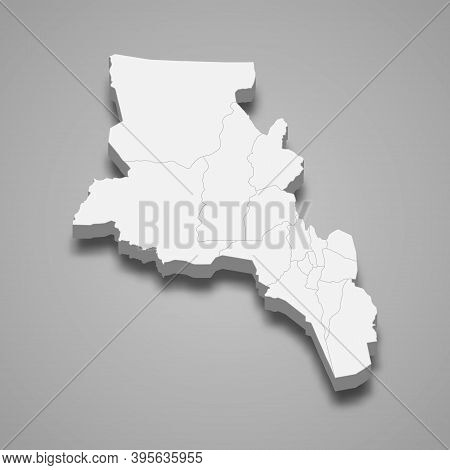 3d Isometric Map Of Catamarca Is A Province Of Argentina