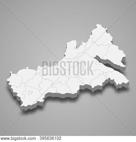 3d Isometric Map Of Cherkasy Oblast Is A Region Of Ukraine