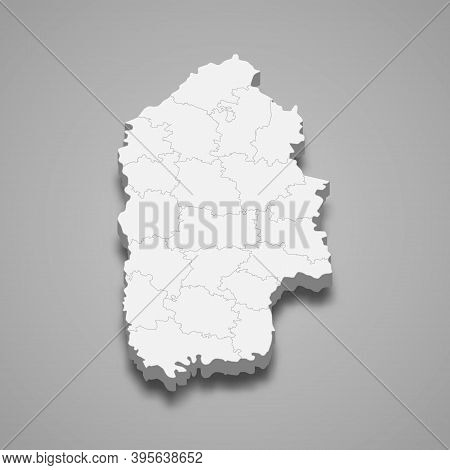 3d Isometric Map Of Khmelnytskyi Oblast Is A Region Of Ukraine