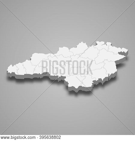 3d Isometric Map Of Kirovohrad Oblast Is A Region Of Ukraine