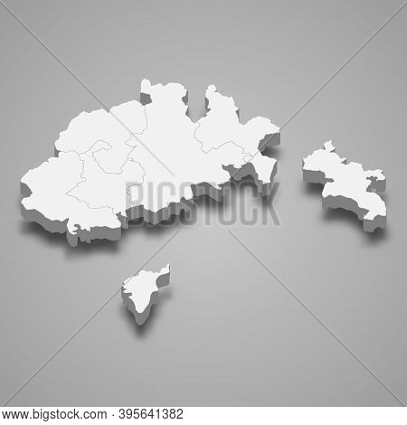 3d Isometric Map Of Schaffhausen Is A Canton Of Switzerland