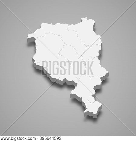 3d Isometric Map Of Ticino Is A Canton Of Switzerland