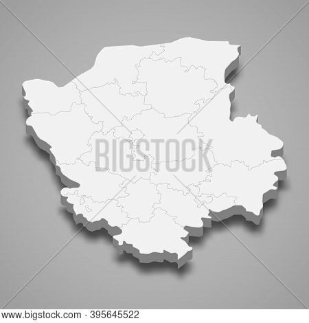 3d Isometric Map Of Volyn Oblast Is A Region Of Ukraine