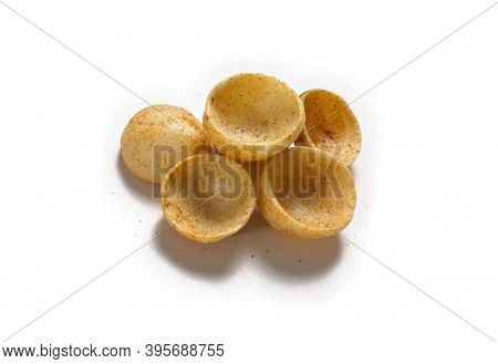 Crispy And Crunchy Salty Wheat Cup & Katori, Vatka, Moon Chips, Vatki, Fryums Or Frymus, Snack Food,