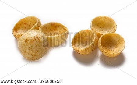 Crispy And Crunchy Salty Wheat Cup & Katori, Vatka, Moon Chips, Vatki, Fryums Or Frymus, Snack Food,
