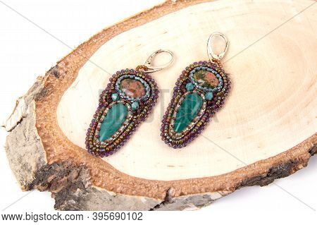 Ornament Necklace Beads Earring Amethyst Turquoise Luxury With Tidewater Green Emerald Natural Stone