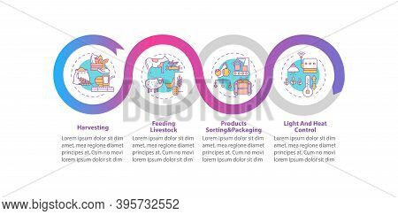 Agriculture Machines Types Vector Infographic Template. Products Sorting Presentation Design Element