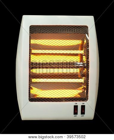 Elektrisk värmare svart isolerade