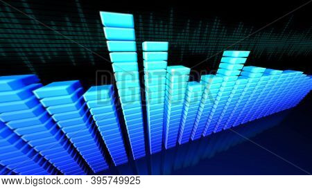 Spectrum 3D Vu Meters Abstract Background