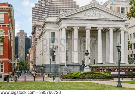 New Orleans, La - October 8: Front Of Historic Gallier Hall On October 8, 2017  In New Orleans, La