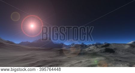 Mountain Plateau Abstract Landscape Panorama