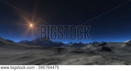 Mountain Plateau Abstract Landscape Panorama