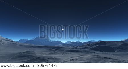 Mountain Plateau Abstract Landscape Panorama