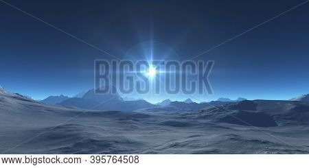 Mountain Plateau Abstract Landscape Panorama
