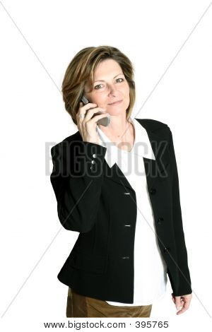 İşkadını cep telefonu üzerinde