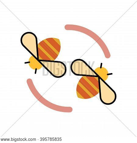 Bee Icon Isolated On White Background From Spring Collection. Bee Icon Trendy And Modern Bee Symbol 