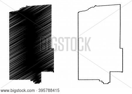 Lawrence County, Mississippi (u.s. County, United States Of America, Usa, U.s., Us) Map Vector Illus