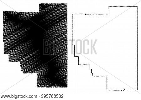 Marion County, Mississippi (u.s. County, United States Of America, Usa, U.s., Us) Map Vector Illustr