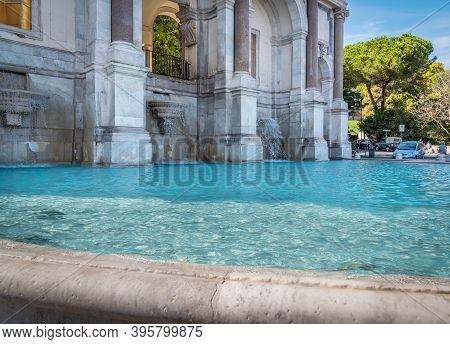 Close Up Of Acqua Paola Fountain In Rome, Italy