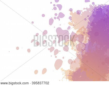 Red And Pink Abstract Fluid Splash.  Vector Brush Stroke. Sale Banner Brushstroke. Gradient Paintbru