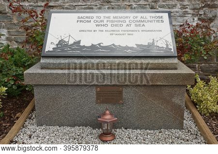 Memorial To Memory Of Those Who Died At Sea In Fishing Port Of Killybegs At Saint Marys Church In Ir