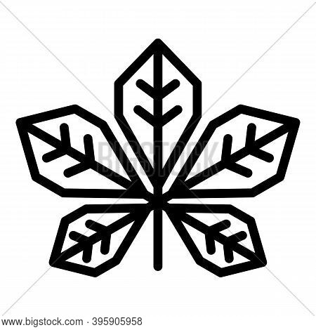 Botanical Chestnut Leaficon. Outline Botanical Chestnut Leafvector Icon For Web Design Isolated On W