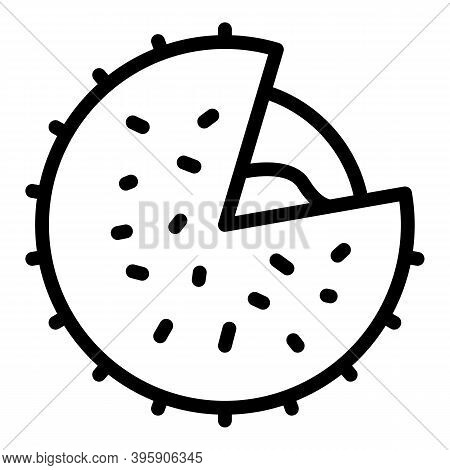 Natural Chetnut Icon. Outline Natural Chetnut Vector Icon For Web Design Isolated On White Backgroun