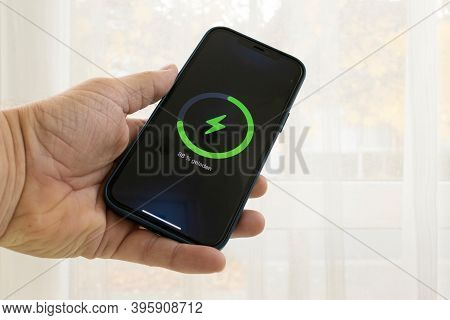 Frankfurt, Germany - November 17th 2020: A German Photographer Bought The New Iphone 12 Pro Max With