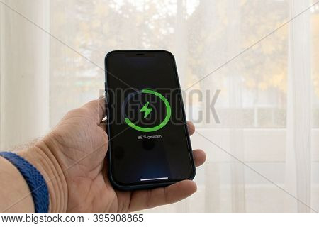 Frankfurt, Germany - November 17th 2020: A German Photographer Bought The New Iphone 12 Pro Max With