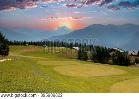Mountain Golf Course In Crans-montana
