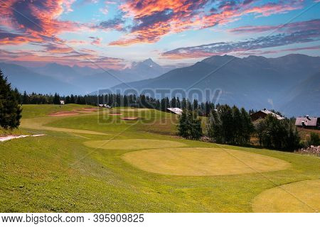 Mountain Golf Course In Crans-montana