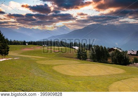 Mountain Golf Course In Crans-montana