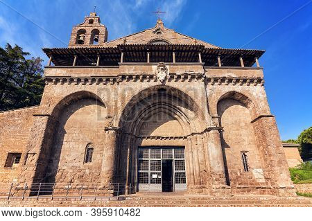 Facade Of The Medieval Church Of San Flaviano Martire In Montefiascone (italy)