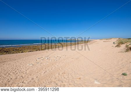 Landscape Of Wild Varadero Beach And Trafalgar Cape In Cadiz