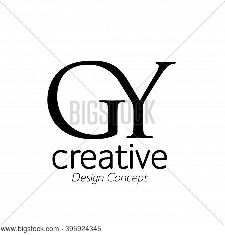 Creative Initial Connected Letters Gy Logo Monogram Style