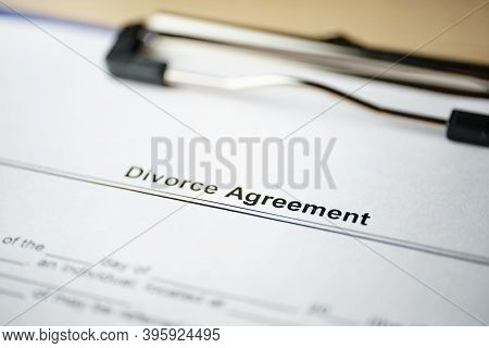 The Document Divorce Agreement Is Ready For Signing.
