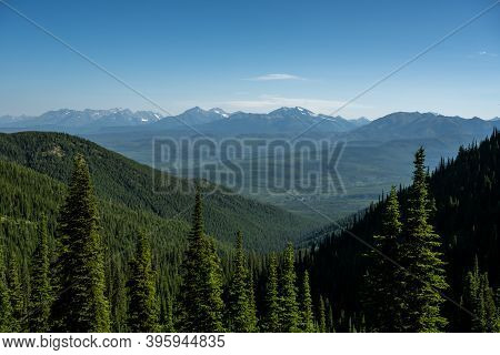 Montana Mountain Range In Summer From Huckleberry Lookout Tower