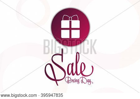 Boxing Day Sale. Holiday Concept. Template For Background, Banner, Card, Poster With Text Inscriptio
